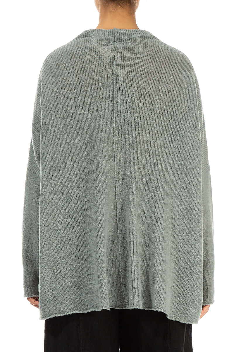 Boxy Pistachio Wool Sweater 2