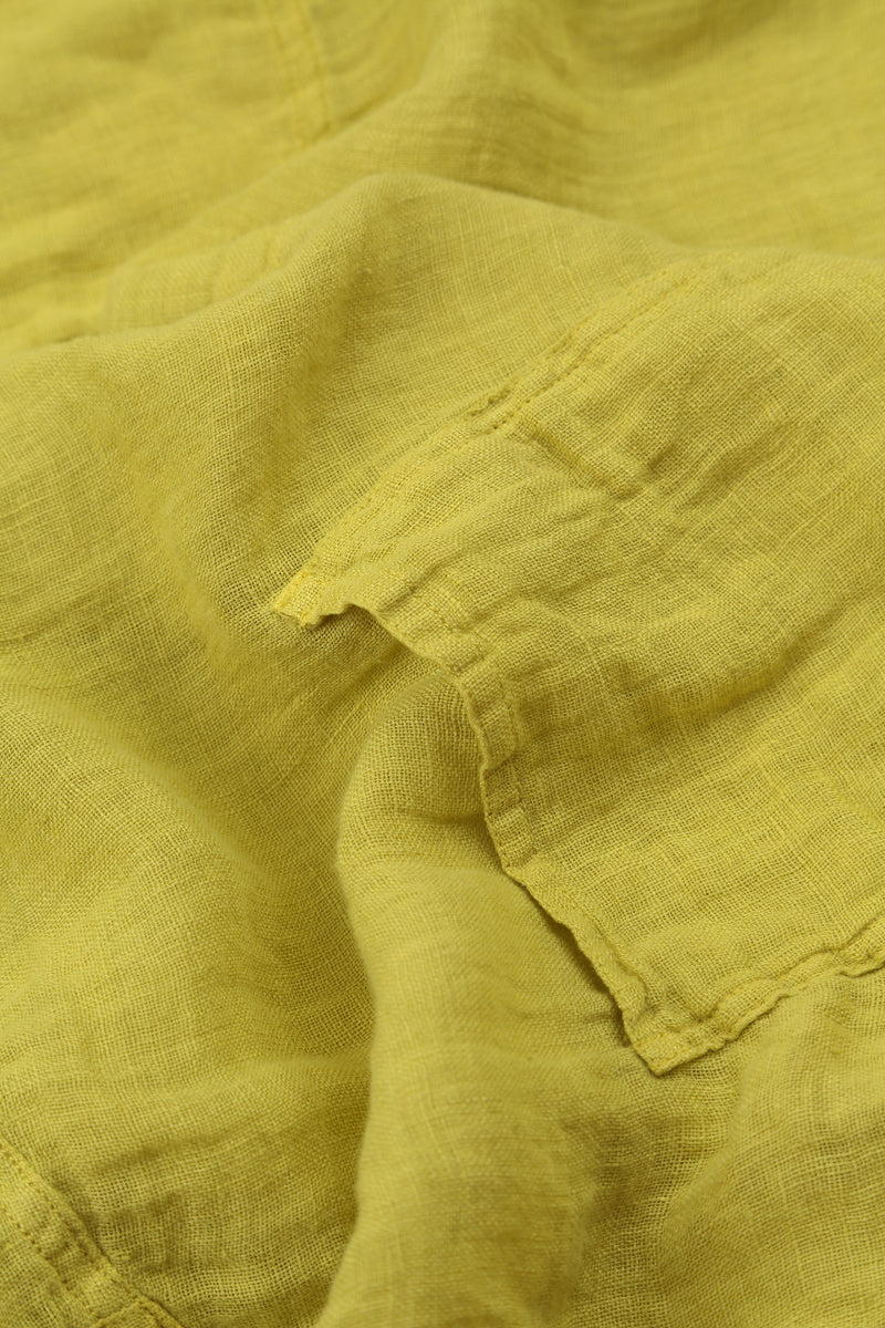 Boxy Yellow Gauze Linen Blouse 5