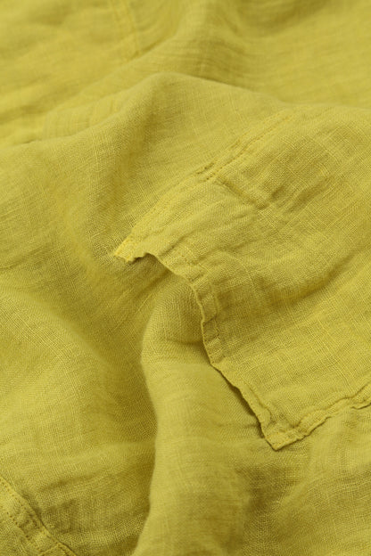 Boxy Yellow Gauze Linen Blouse 5
