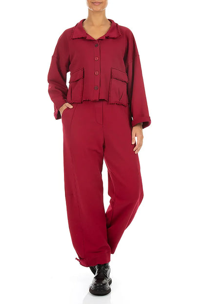 Boxy Ruby French Terry Cotton Jacket 4
