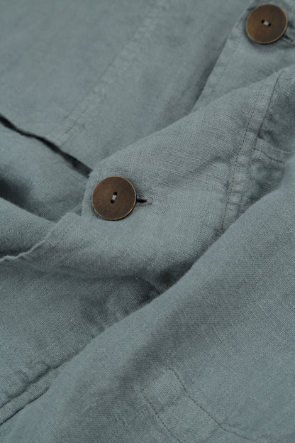 Boxy Sage Linen Jacket 5