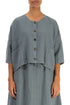 Boxy Sage Linen Jacket 1