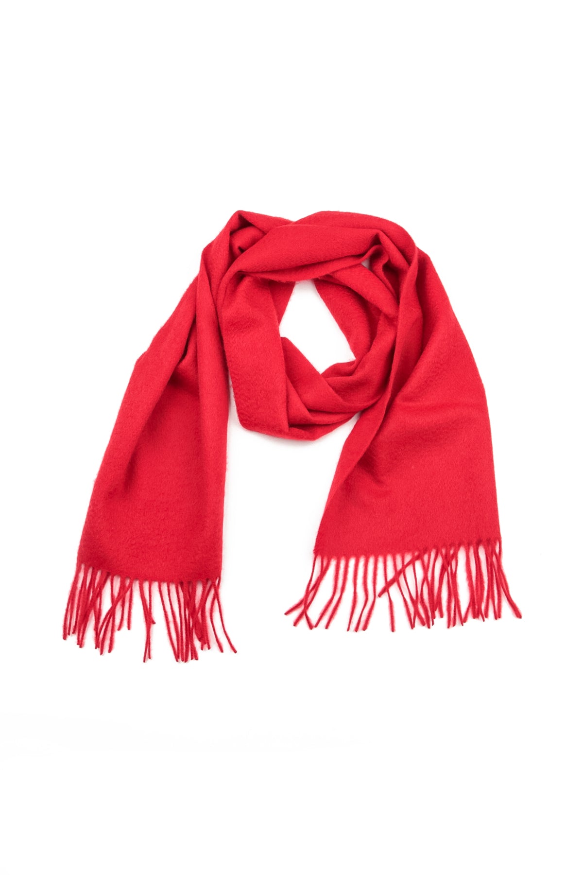 Bright Red Mulberry Silk Scarf 4