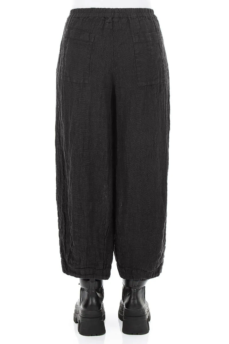 Bubble Charcoal Mélange Linen Trousers