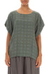 Bubble Sage Silk Blouse 1