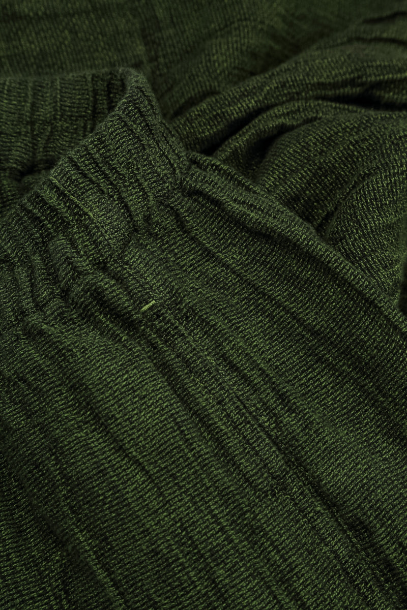 Bubble Shamrock Green Mélange Linen Trousers