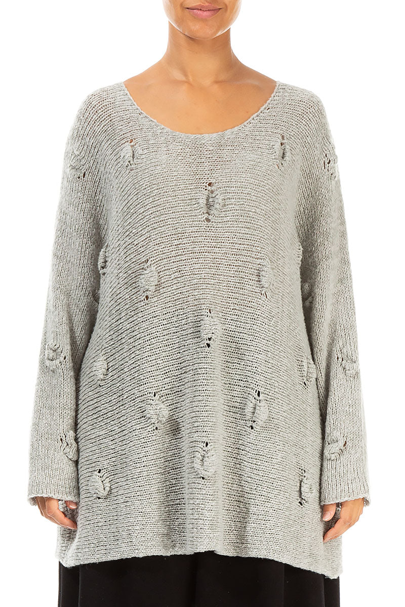 Bubbles Greige Wool Sweater 1