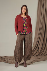 Burnt Brick Alpaca Wool Cardigan 6