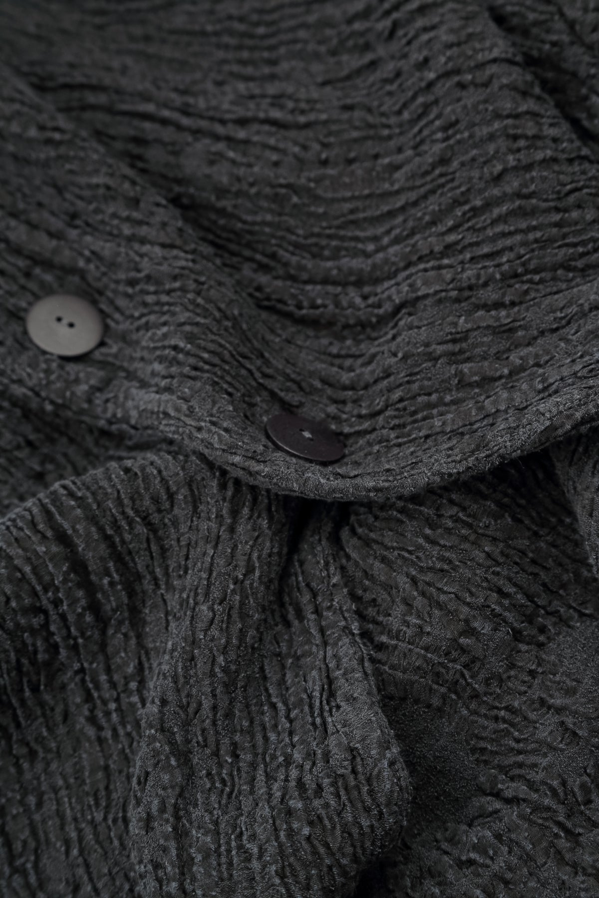 Button Charcoal Textured Silk Linen Jacket