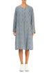 Buttoned Bubble Pattern Sky Grey Linen Jacket 1
