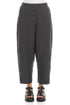 Buttoned Graphite Linen Trousers 1