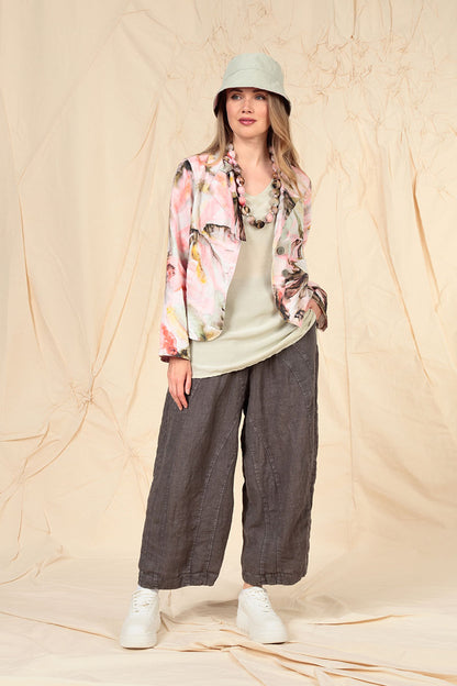 Buttoned Oasis Linen Jacket 7