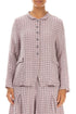 Buttoned Pink Check Linen Jacket 1