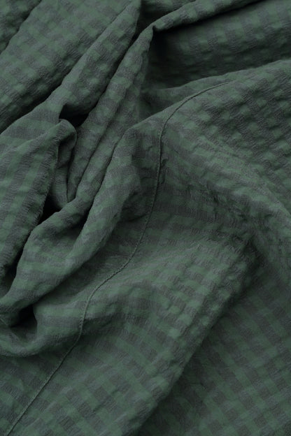 Buttoned Sage Textured Silk Jacket 5