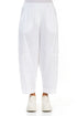 Buttoned White Linen Trousers 1
