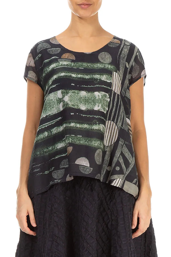 Cap Sleeves Moonlight Silk Cotton Blouse 1