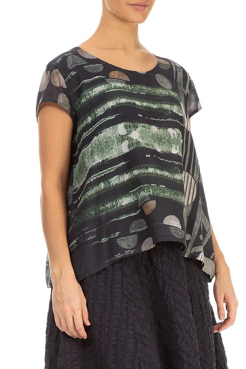 Cap Sleeves Moonlight Silk Cotton Blouse 3