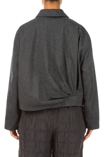 Charcoal Wool Bomber Jacket 3