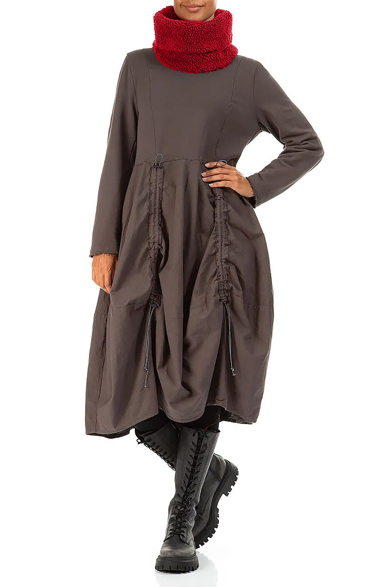 Cherry Red Teddy Cotton Infinity Scarf