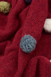 Christmas Pom-Pom Red Wool Sweater 5