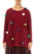 Christmas Pom-Pom Red Wool Sweater 1