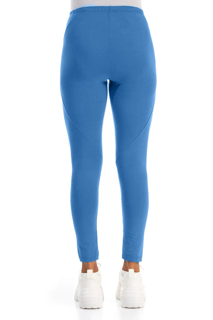 Legging en coton bleu cobalt