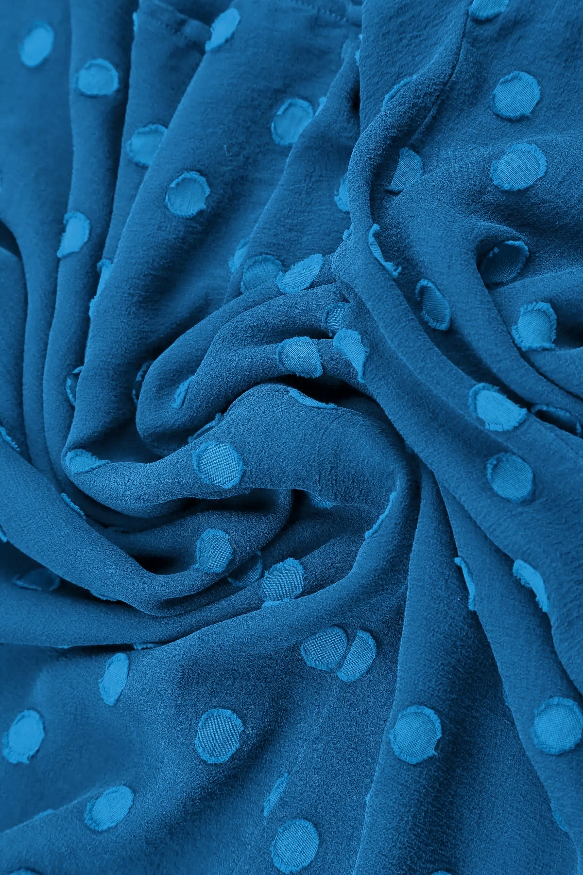 Cobalt Blue Dotty Silk Dress 5