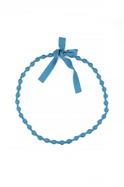 Cobalt Blue Silk Fine Bead Necklace 3