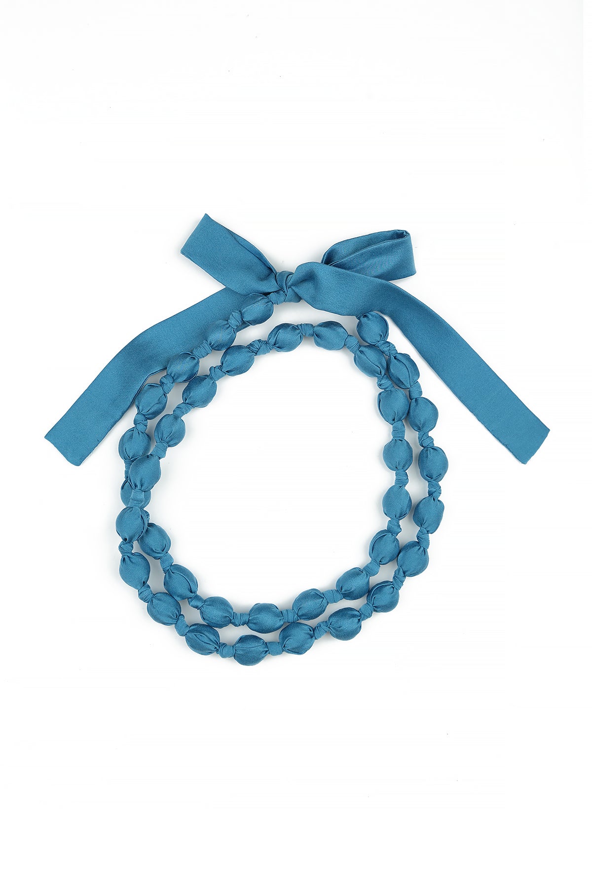 Cobalt Blue Silk Fine Bead Necklace 1