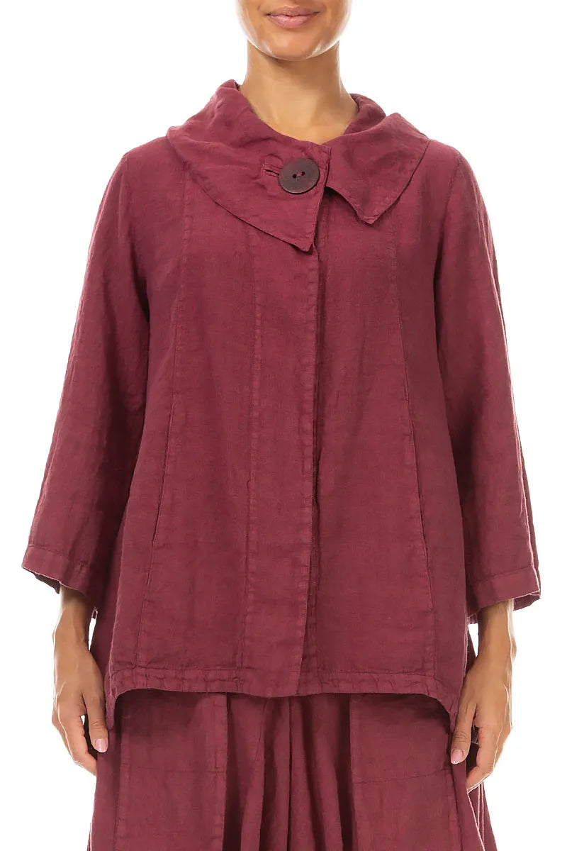 Collar Antique Ruby Linen Jacket 1
