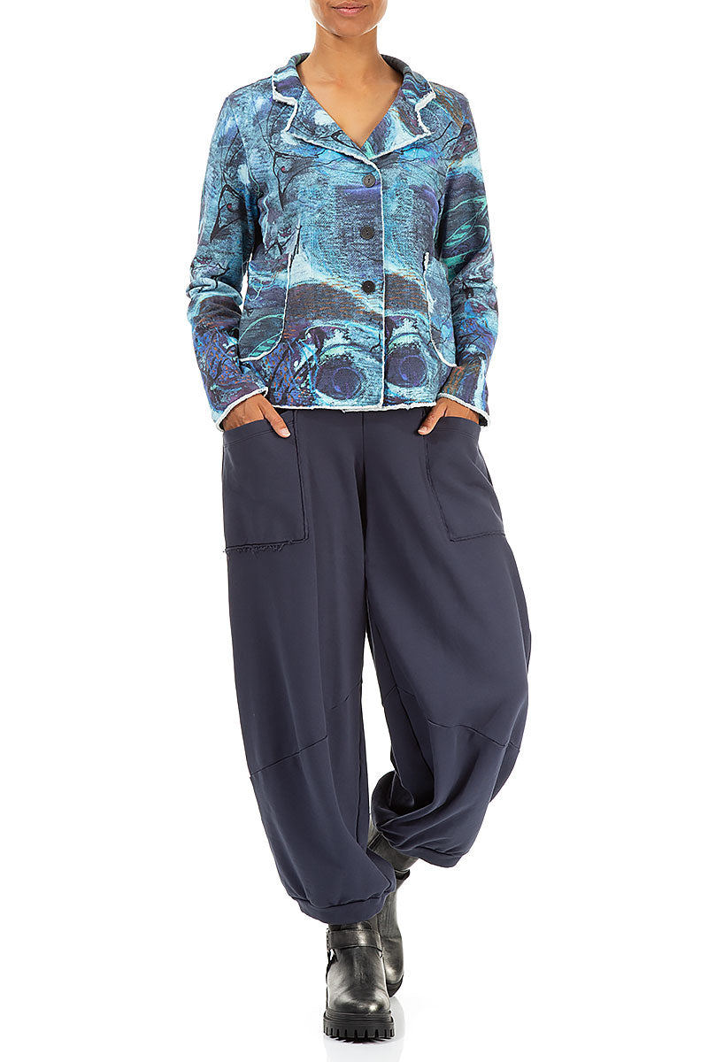 Collar Blue Reverie Cotton Jacket 4