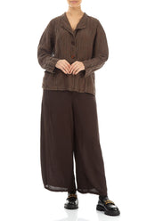 Collar Crinkled Aged Copper Silk Jacket 4