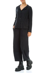 Collar Grey Wavy Cotton Jacket 4