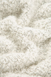 Collar Mélange Ivory Alpaca Wool Cardigan 5