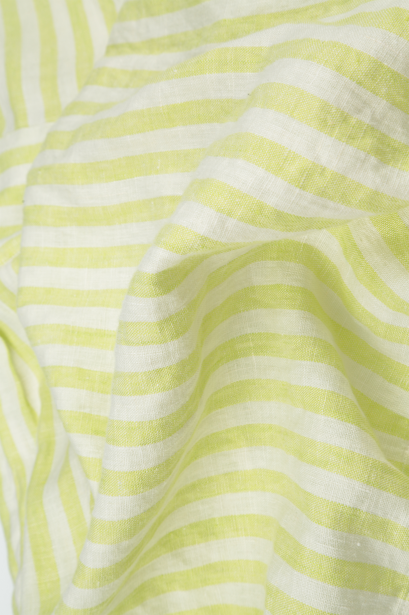 Collar Lime Striped Linen Tunic Dress 5
