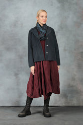 Collar Midnight Blue Quilted Silk Jacket 6