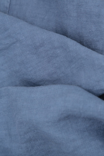 Collar Neck Blue Nova Linen Blouse 5