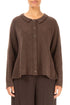 Collar Neck Brown Wool Cardigan 1