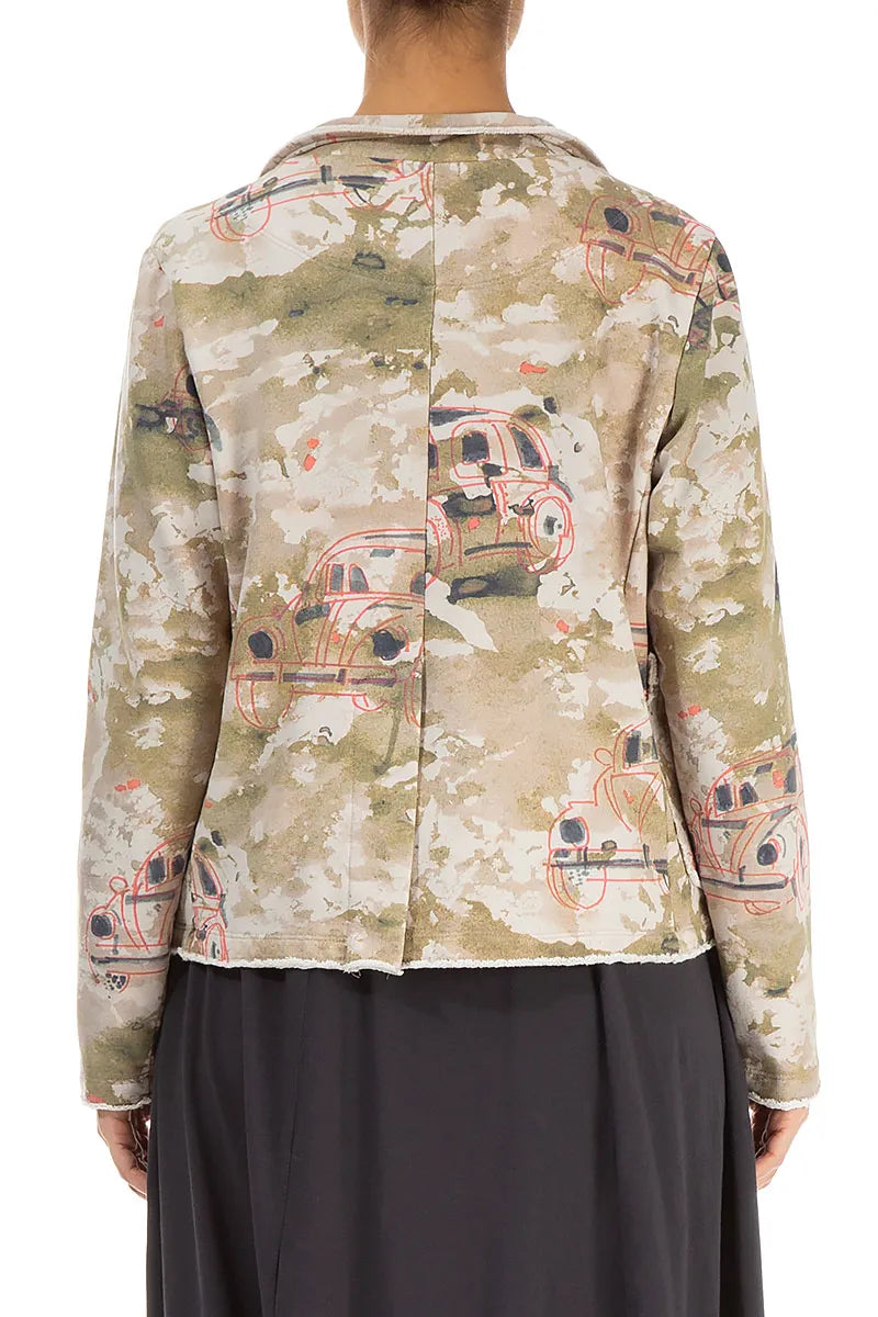 Retro-Baumwolljacke mit Kragen