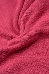 Collar Rounded Raspberry Linen Cardigan 5