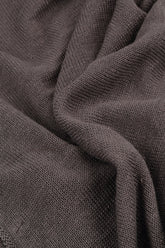 Collar Rounded Brown Linen Cardigan 5