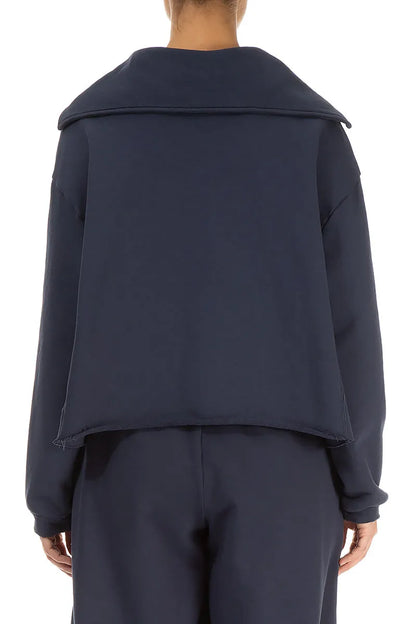 Collar Slate Blue Cotton Jumper 2