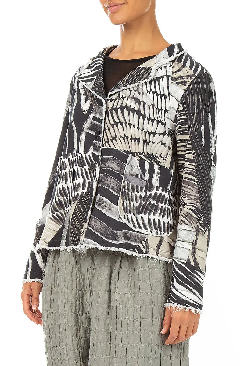 Collar Wild Ink Cotton Jacket 4