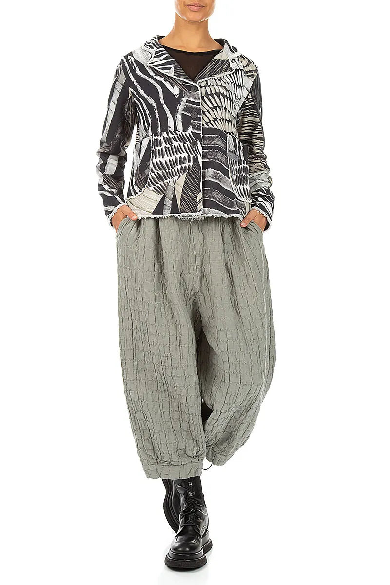 Collar Wild Ink Cotton Jacket 5