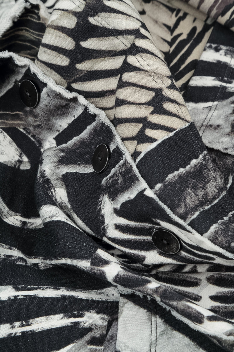 Collar Wild Ink Cotton Jacket 7