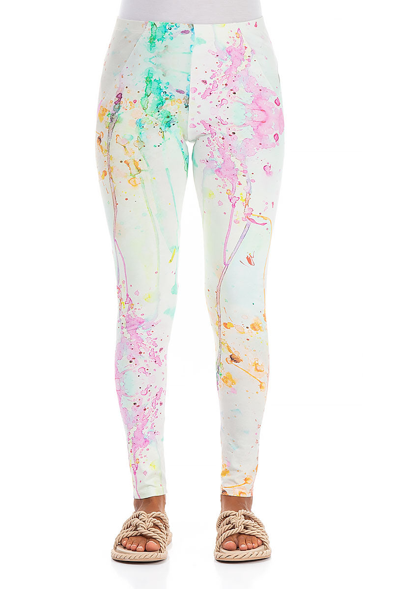 Colour Splash Cotton Leggings 1