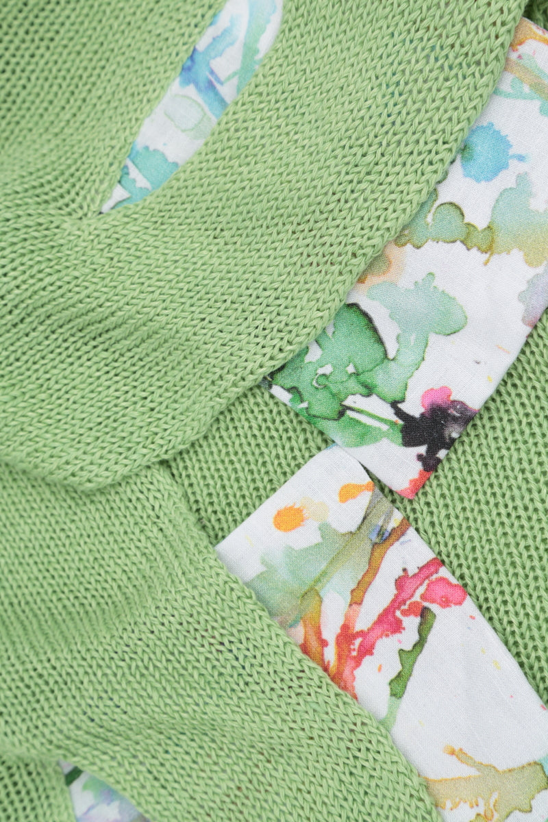 Colour Splash Pockets Mint Linen Jumper 5
