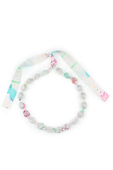 Artful Splash Silk Bamboo Bead Necklace 4