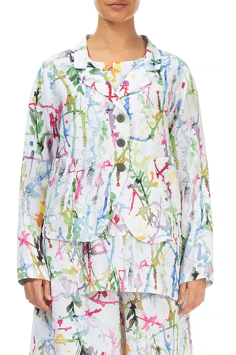 Colour Splash Linen Jacket 1