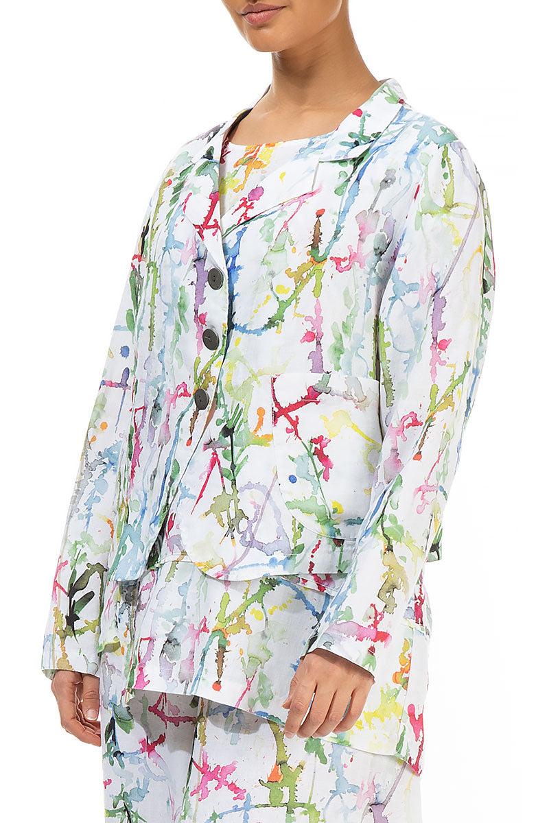 Colour Splash Linen Jacket 3